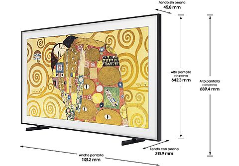 TV QLED 50" - Samsung The Frame QE50LS03TAUXXC, UHD 4K, Inteligencia Artificial 4K, Smart TV, Negro