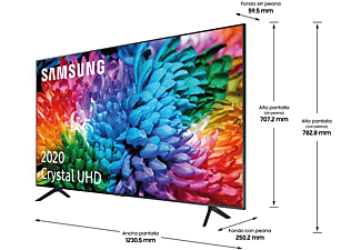 Tv Led 55 Samsung Crystal Uhd 55tu7125 Uhd 4k Real Smart Tv Hdr10 Compatible Con Asistentes De Voz