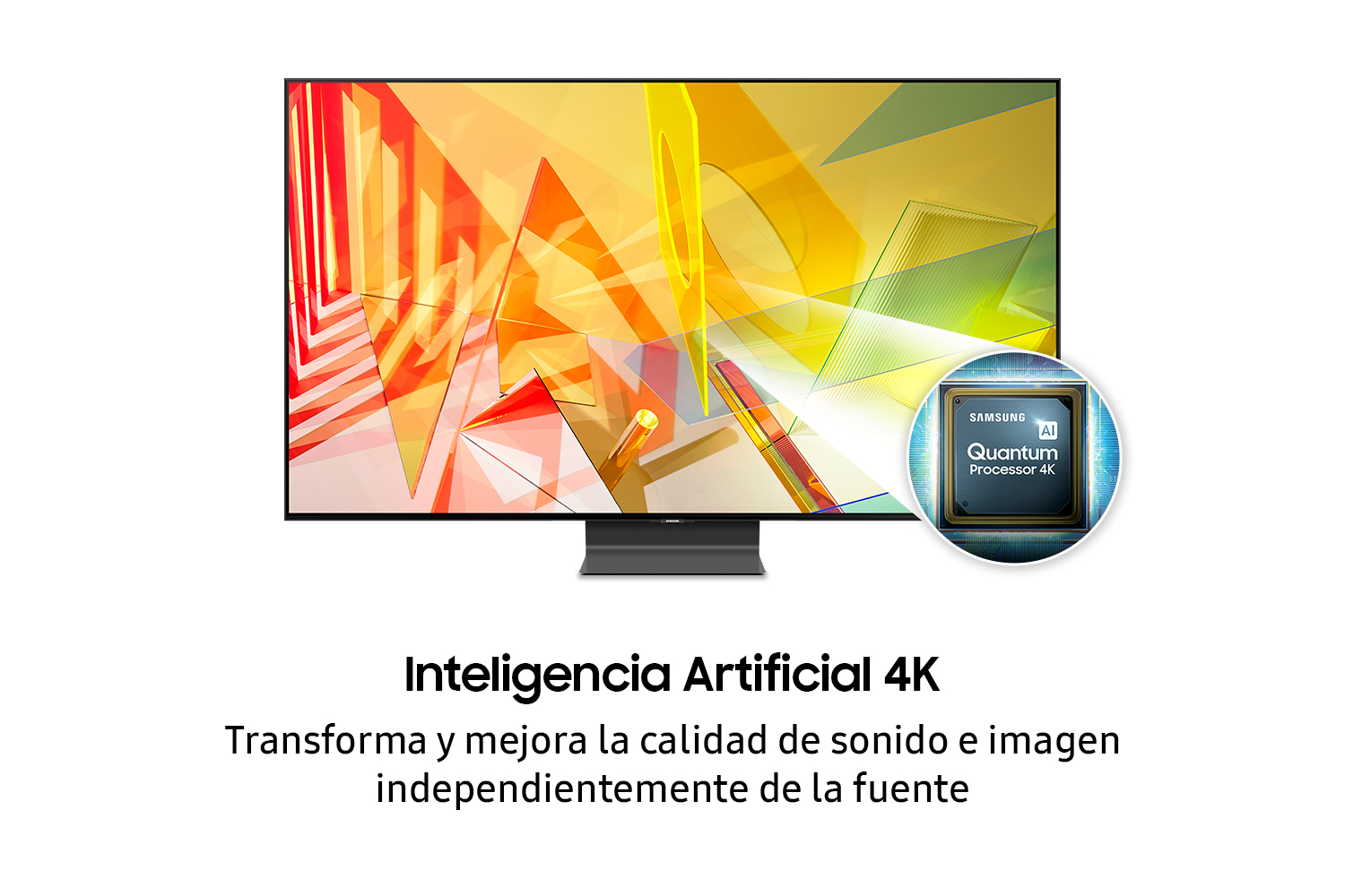 TV QLED 55" - Samsung QLED 4K 2020 55Q95T, Smart TV 55", Direct Full Array HDR 2000, IA 4K UHD, Asistentes de voz Integrados
