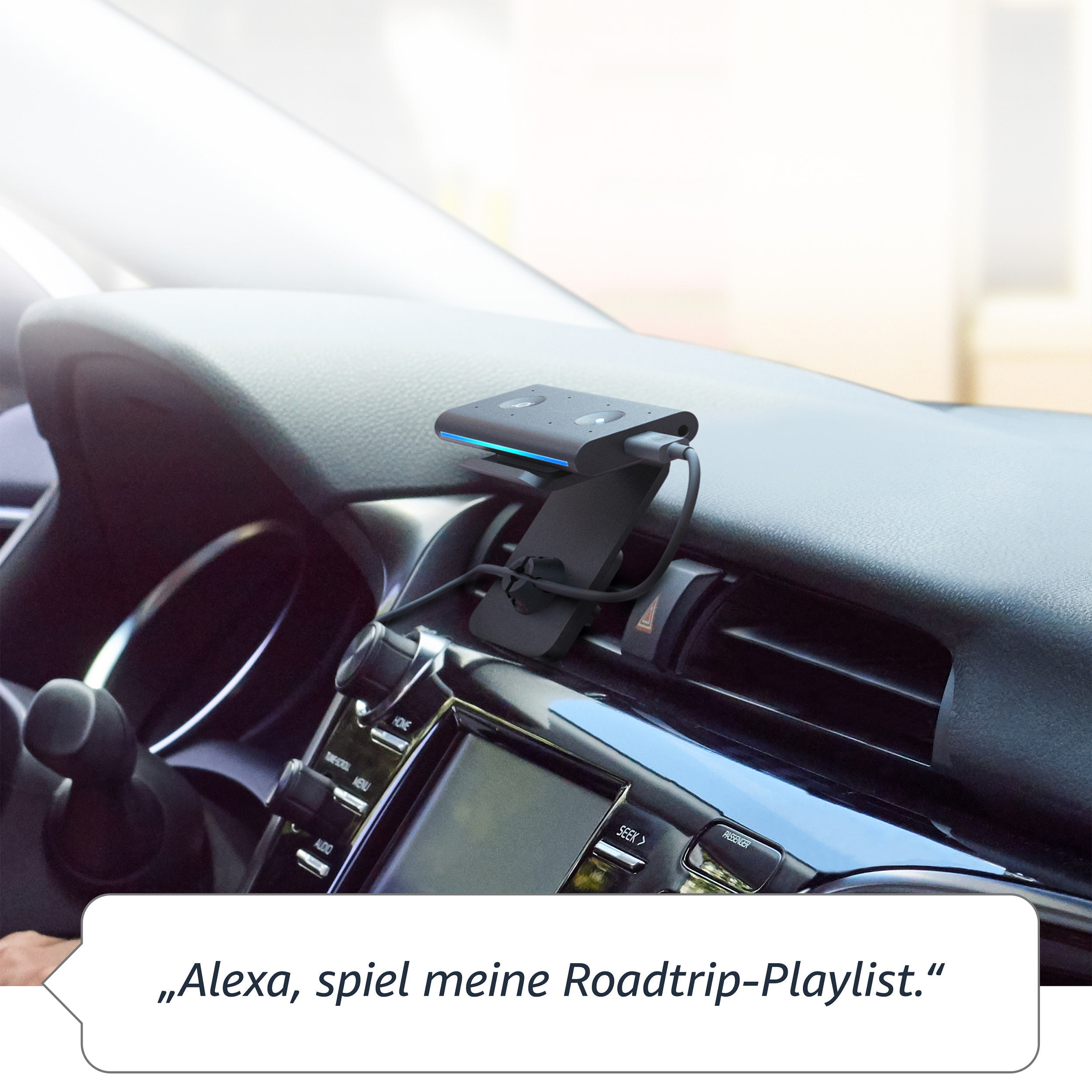 AMAZON Echo Auto – Bringen Sie Alexa in Ihr Auto  Smart Speaker, Schwarz