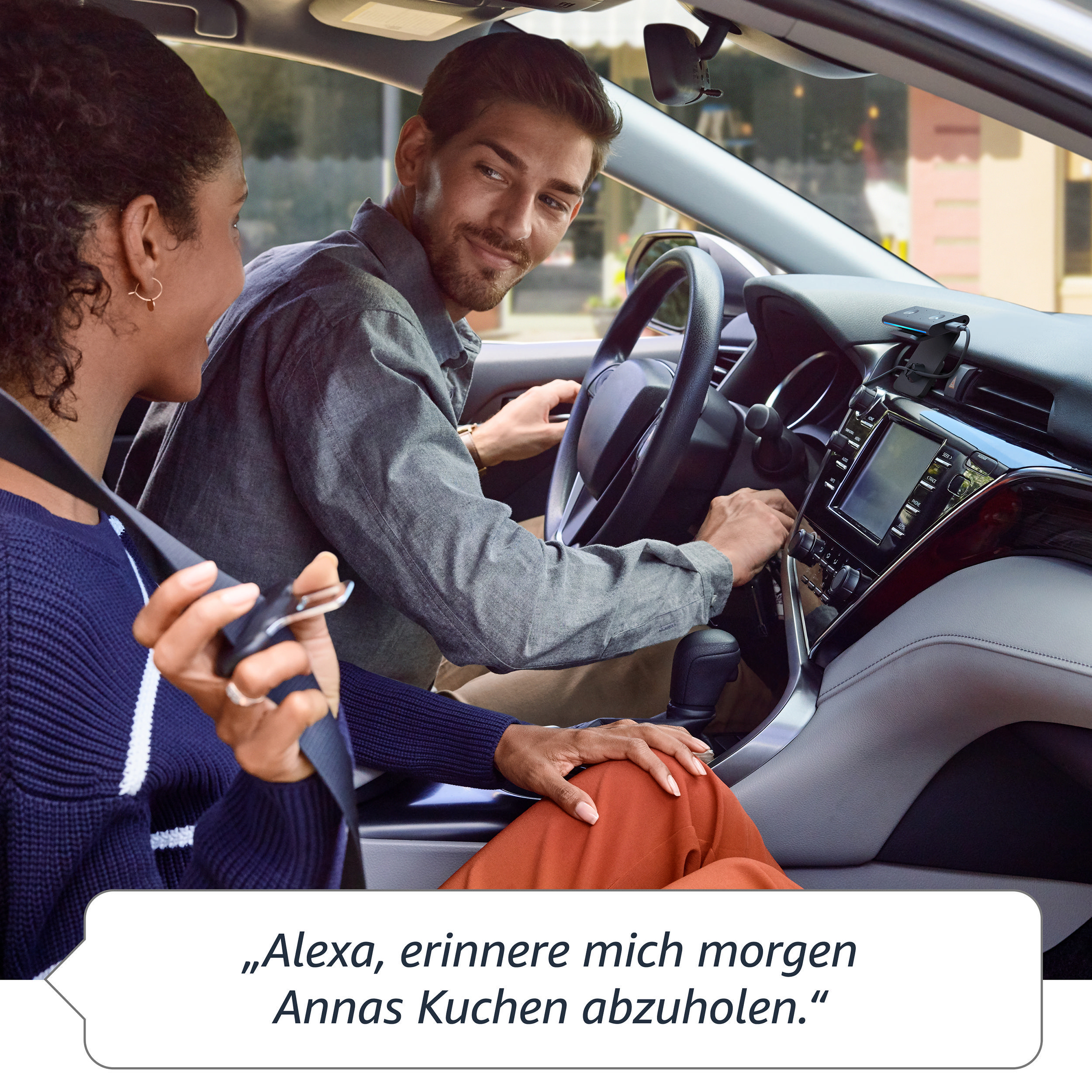 AMAZON Echo Auto – Bringen Sie Alexa in Ihr Auto  Smart Speaker, Schwarz