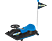 RAZOR Crazy Cart Shift - Go-kart elettrico (Nero/Blu)