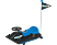 RAZOR Crazy Cart Shift - Kart électrique (Noir/Blue)