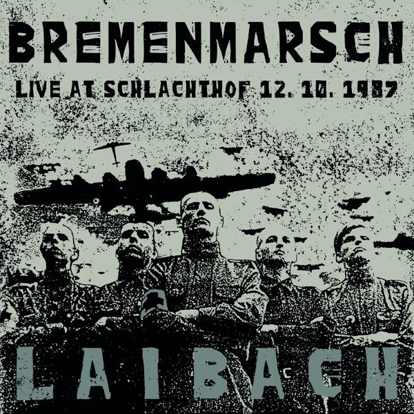 Albumcover für Bremenmarsch Live, zeigt eine Band in Uniform und ein Flugzeug.