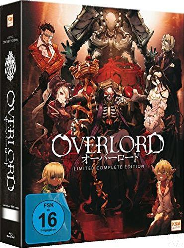 Eine Box-Art des Animes Overlord, mit Charakteren.
