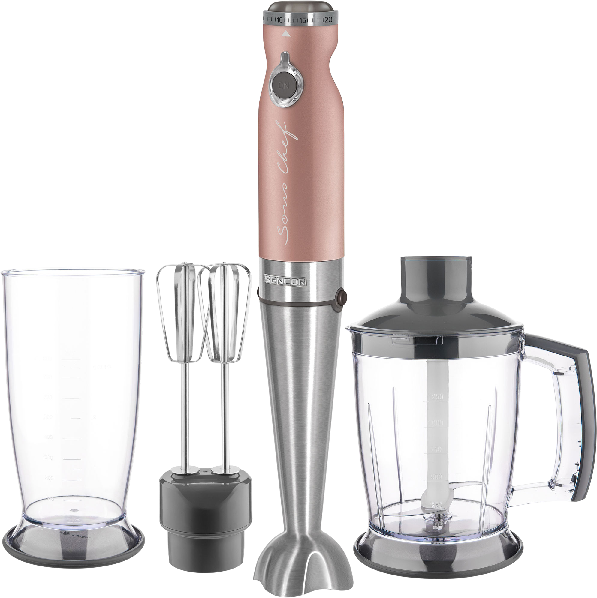 SENCOR SHB 5605RS-EUE3 Botmixer szett, 4 az 1-ben