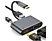 DAYTONA FC02 4 in 1 USB C to HUB PD HDMI VGA USB Adaptör Gri