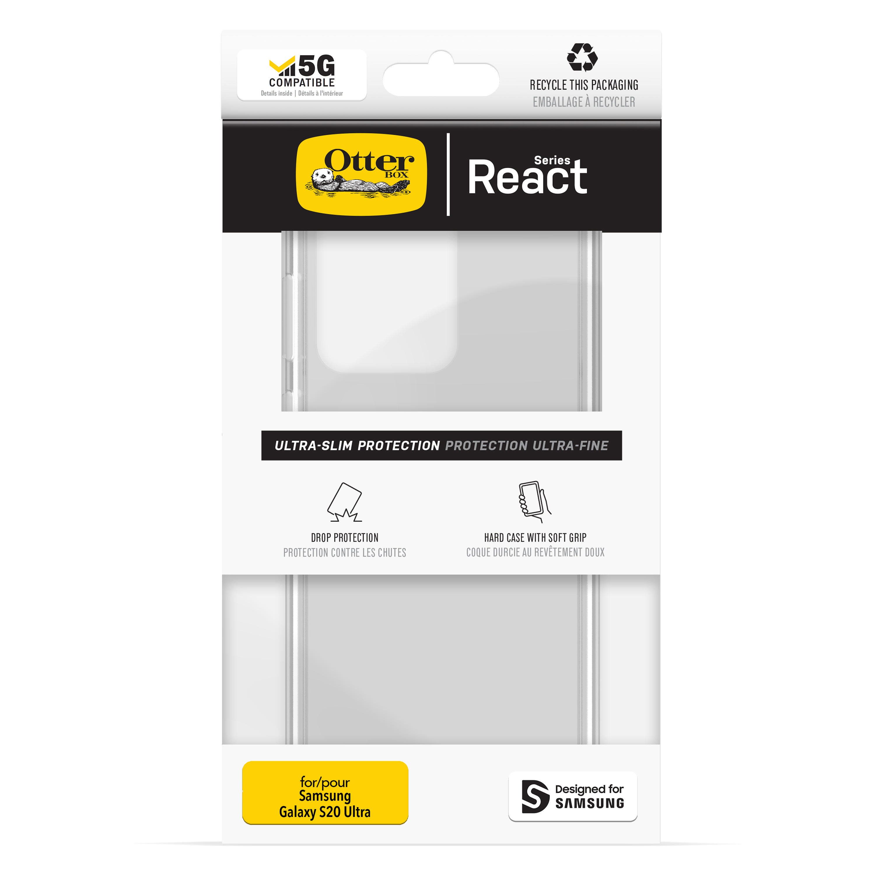 React, Transparent OTTERBOX Samsung, S20 Ultra, Galaxy Backcover,