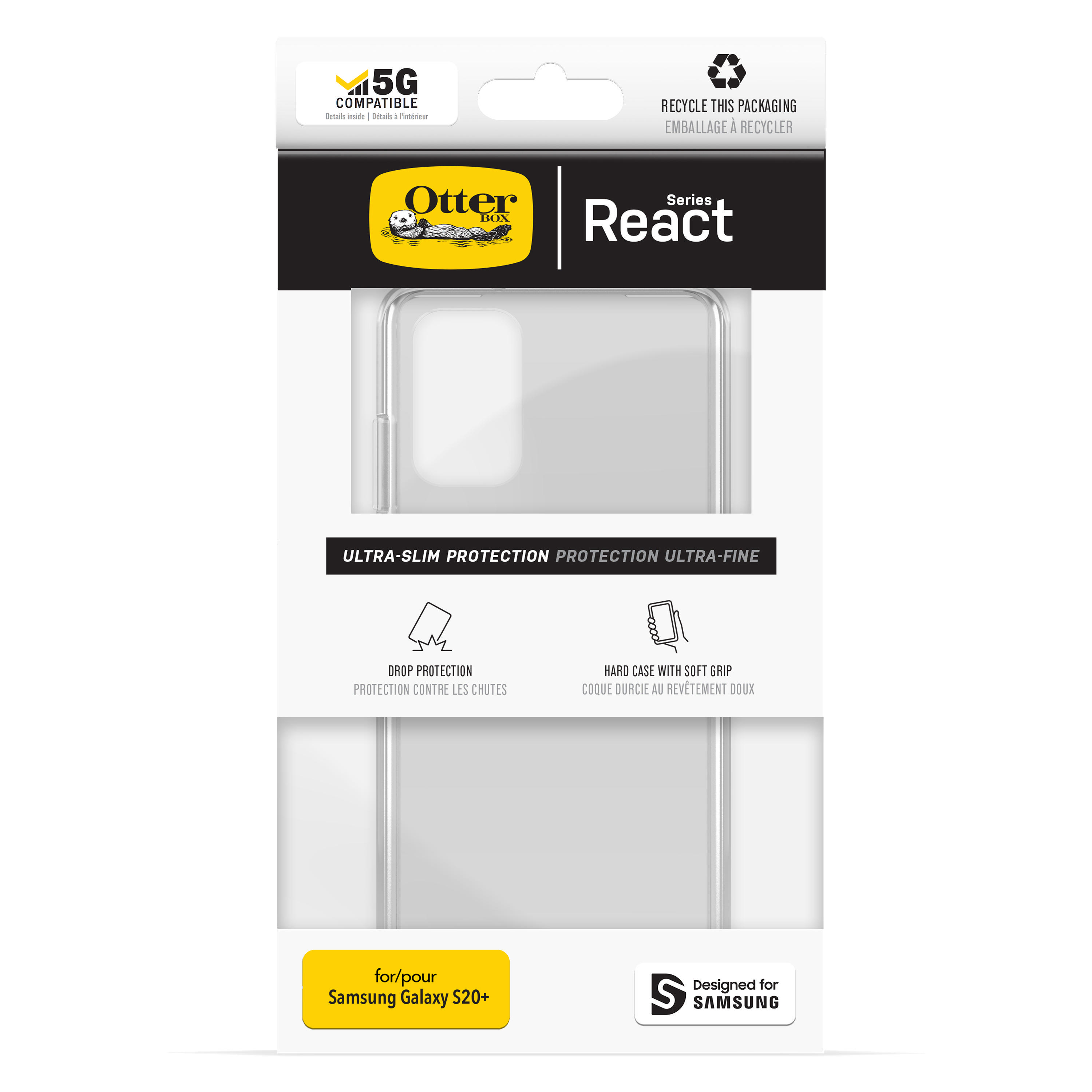 Samsung, React, Backcover, Transparent OTTERBOX S20+, Galaxy