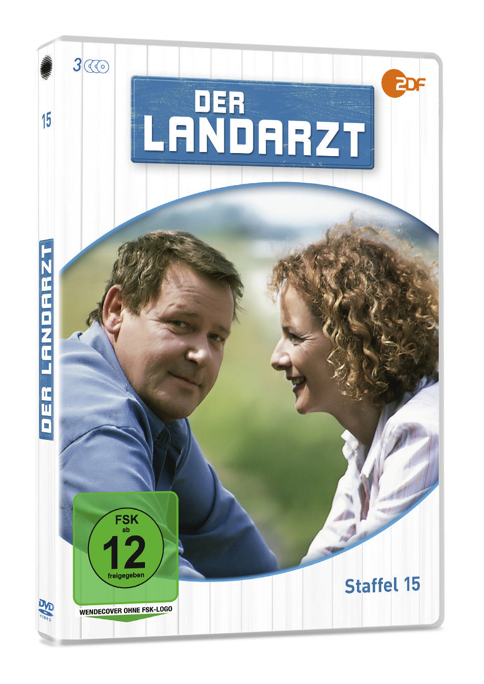 DVD-Hülle der deutschen Fernsehserie, zwei Personen auf dem Cover, blauer und weißer Hintergrund.