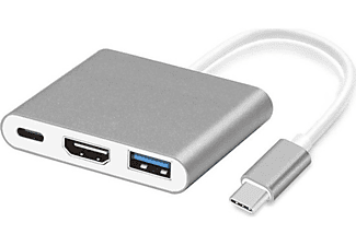 DAYTONA FC01 3 in 1 Type C HDMI USB Multi Adaptör Silver_0