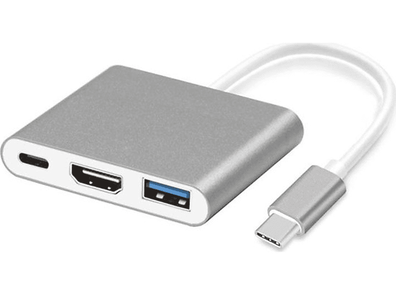 DAYTONA FC01 3 in 1 Type C HDMI USB Multi Adaptör Silver