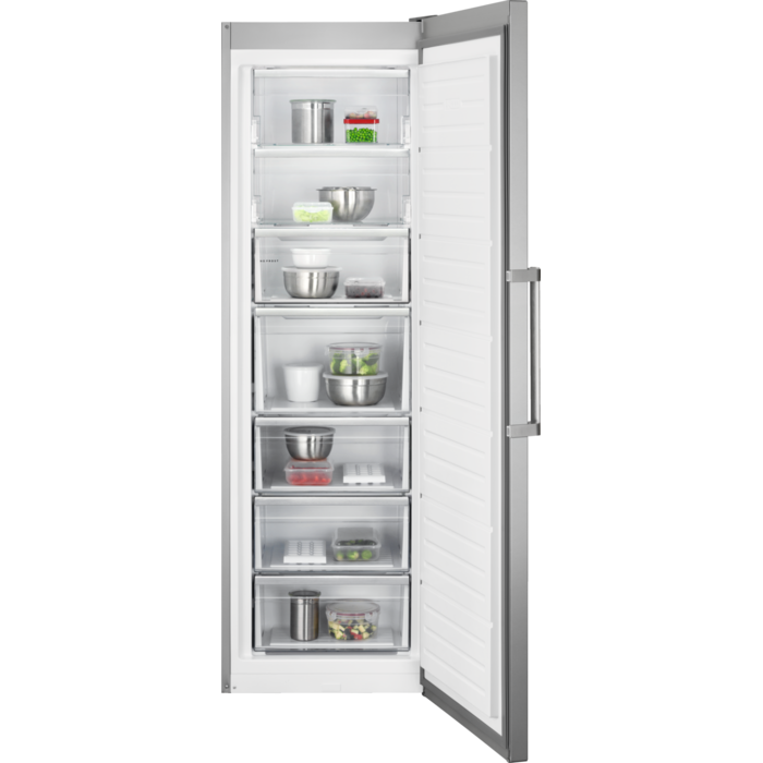 Congelador vertical - AGB728E5NX, No Frost, Antihuellas, Inox