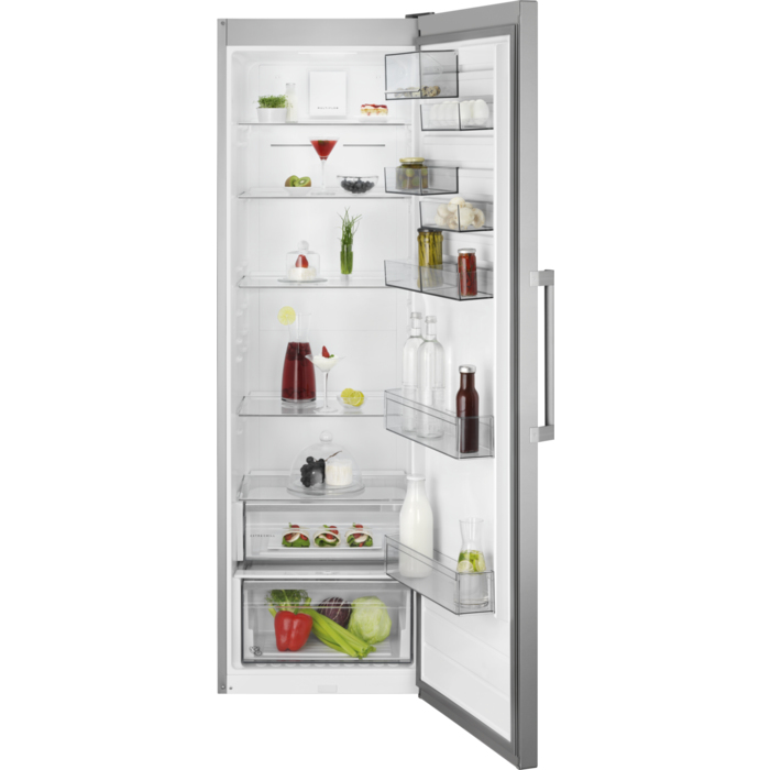 Frigorífico una puerta - AEG RKB638E5MX,  380 l, Independiente, 40 dB,  Inox