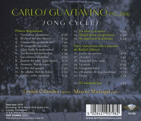 Marcos Madrigal, Letizia Calandra - Guastavino:Song Cycles  - (CD)