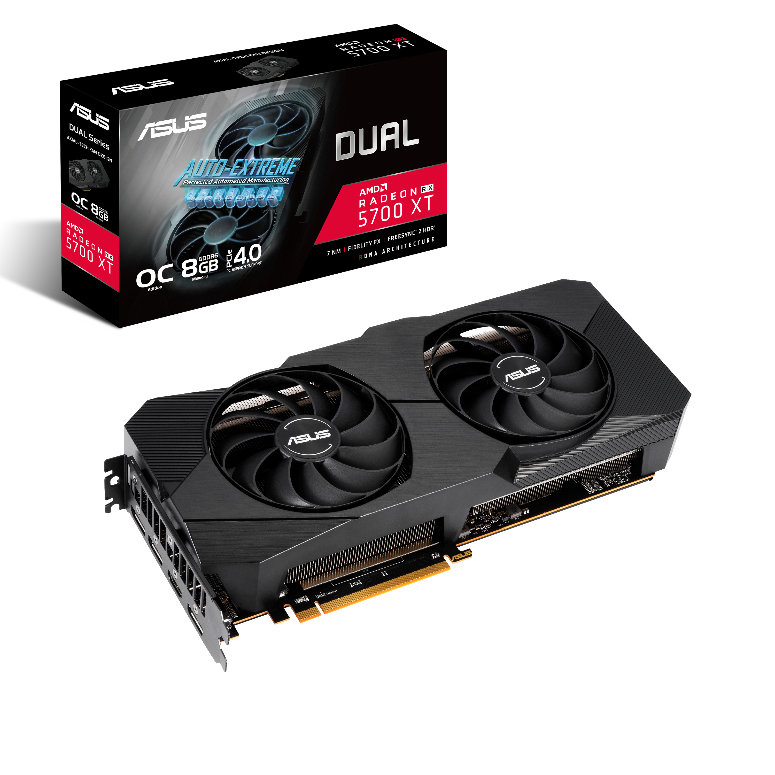 ASUS Radeon™ RX 5700 XT Dual Evo OC 8GB (90YV0DA2-M0NA00) (AMD, Grafikkarte)