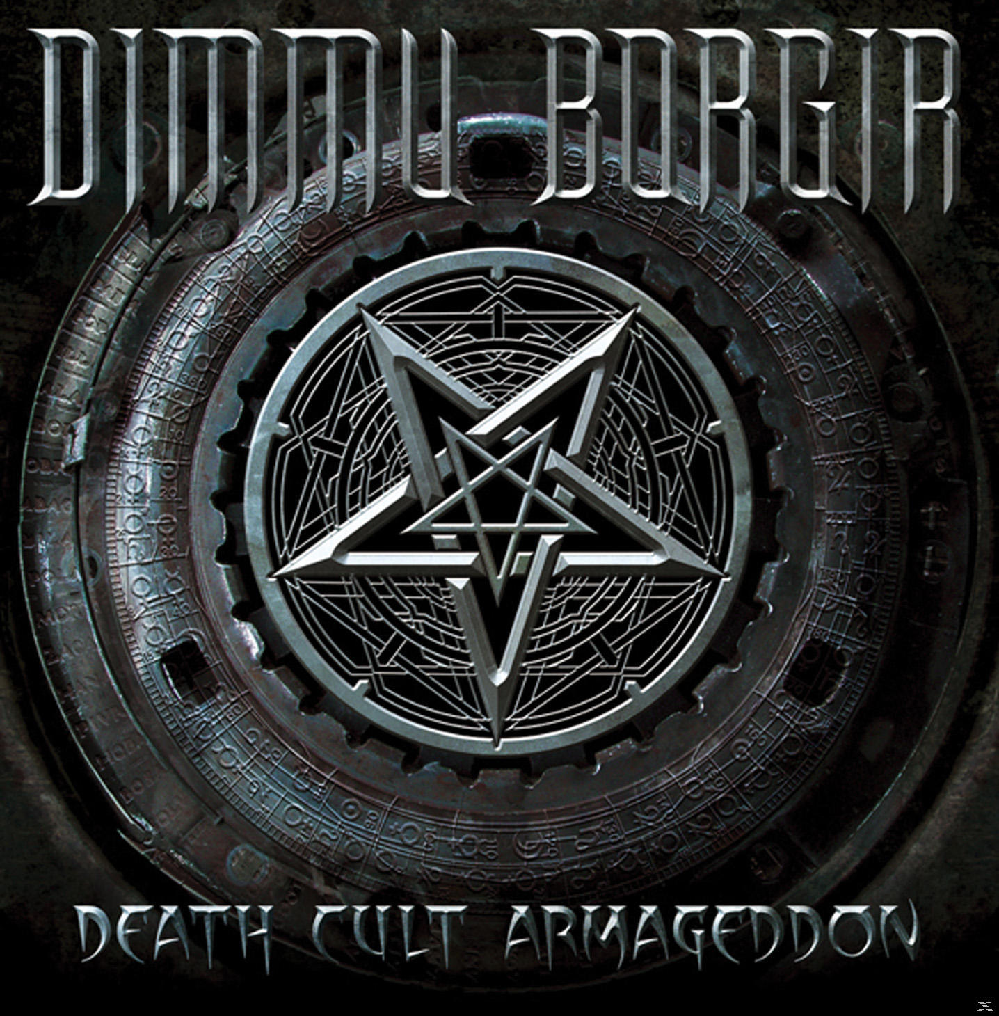 A 'Death Cult Armageddon' album borítója. Egy csillagot és egy kör alakú keretet ábrázol.