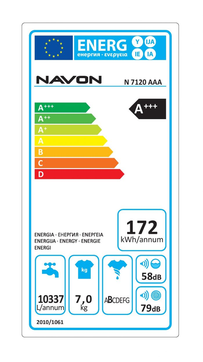 NAVON N 7120 AAA elöltöltős mosógép