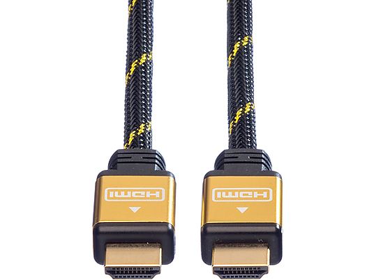 ROLINE 11.88.5503 - HDMI Kabel, 3 m, Schwarz/Gold