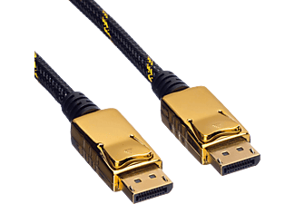 ROLINE 11.88.5645 - DisplayPort Kabel, 2 m, Schwarz/Gold
