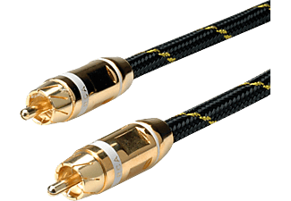 ROLINE 11.88.4232 - RCA Kabel, 2.5 m, Schwarz/Gold/Weiss