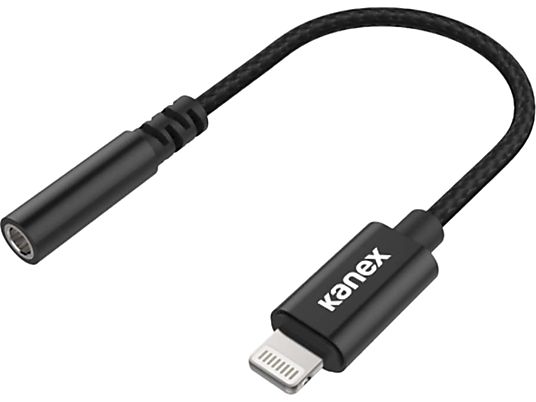 KANEX K157-1311-AUX - Adapterkabel Lightning zu 3.5mm, 20 cm, Schwarz