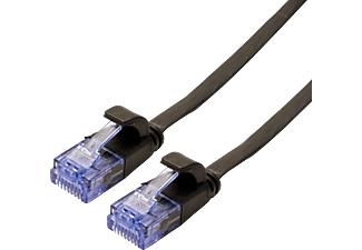 VALUE 21.99.0821 - Câble réseau, 1 m, Cat-6A, Noir