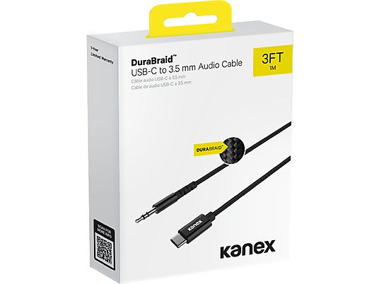 KANEX K169-1525-BK3F - Adapterkabel USB-C zu 3.5mm (Schwarz)