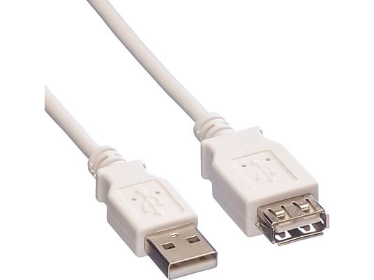 VALUE 11.99.8961 - Câble USB-A vers USB-B, 3 m, 480 Mbit/s, Blanc