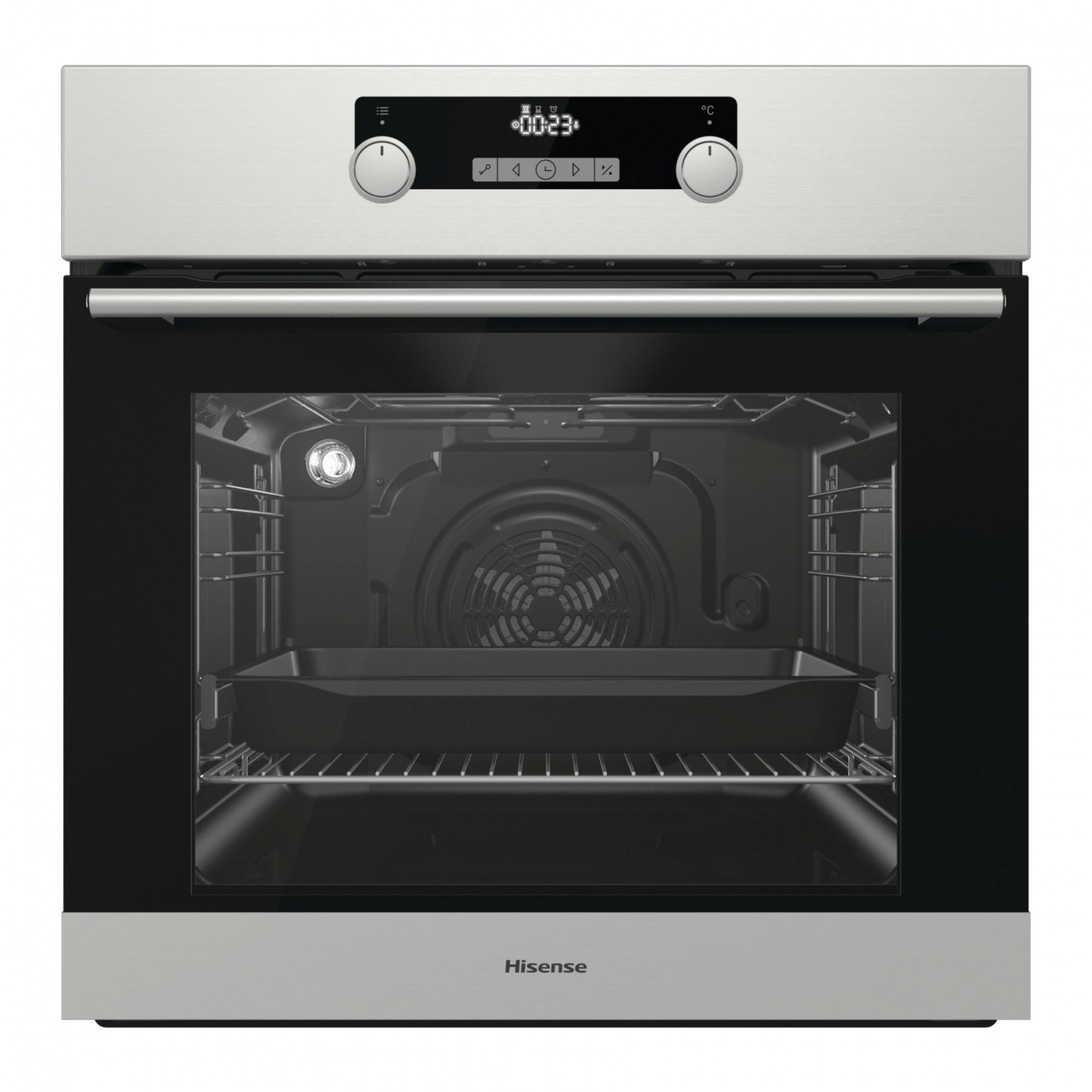 Horno - HISENSE BI5229PX, 70 l, Encastrable, Pirolítico, A+, Inox