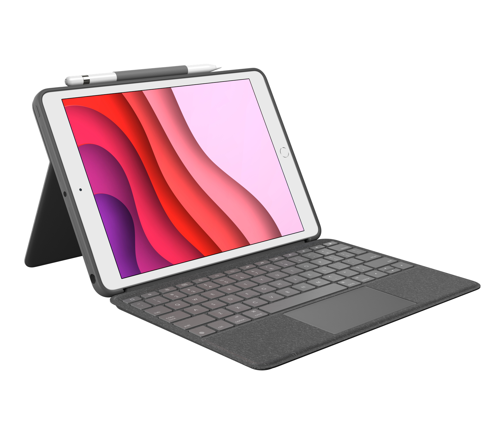 Funda Teclado Logitech combo touch para ipad 7º qwerty smart connector gris 7.ª 8.ª y 9.ª generación trackpad de retroiluminado tipo tecnología español negro 102 7ª 7gen 78