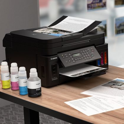 Impresora multifunción - Canon PIXMA G7050, Inyección de tinta, 4800 x 1200 DPI, A4, Wifi, Negro