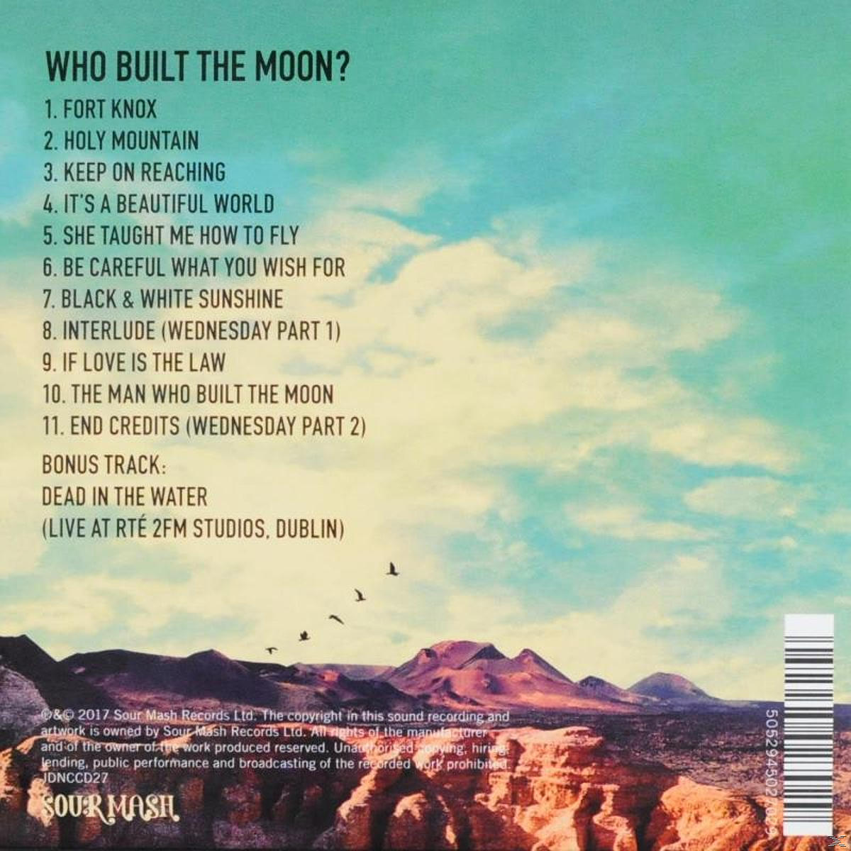 Albumhoes met lucht, bergen en vogels. Tekst geeft songtitels en credits weer.