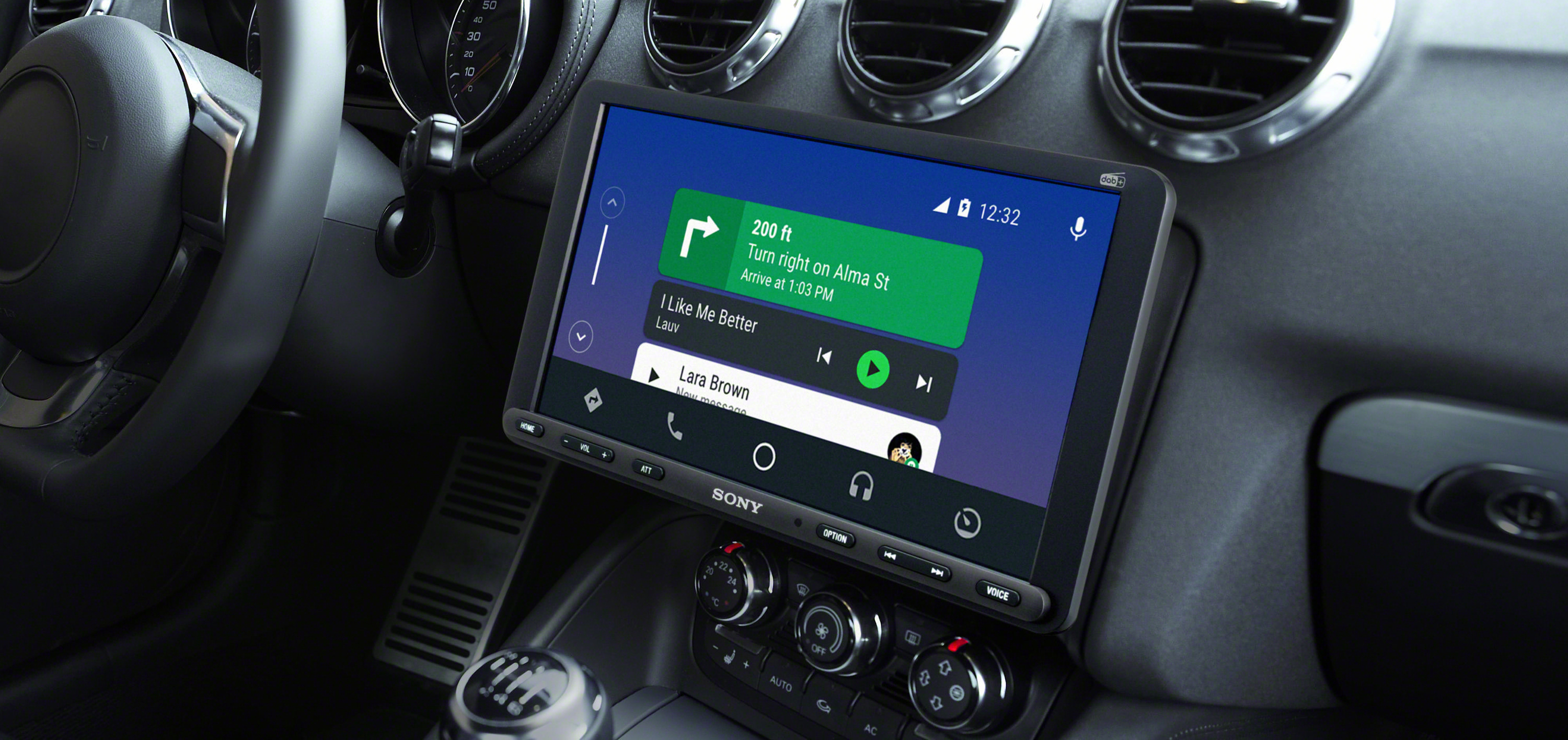 DIN, Watt 55 1 CarPlay, XAV-AX8050ANT 2.0 großes Autoradio AndroidAuto, Display WebLink SONY 9\