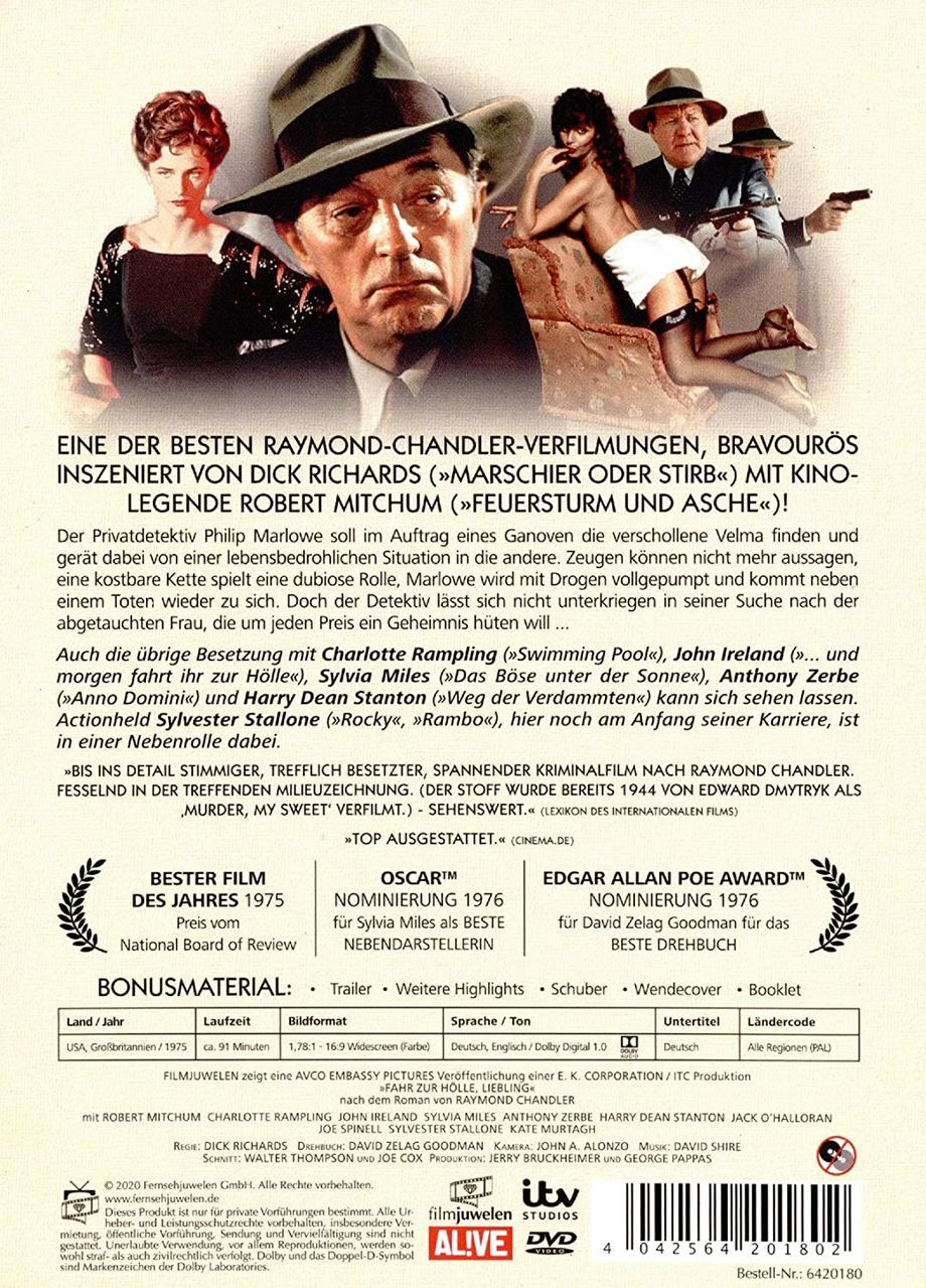 Rückseite einer DVD-Hülle mit Text und Bildern zum Film.
