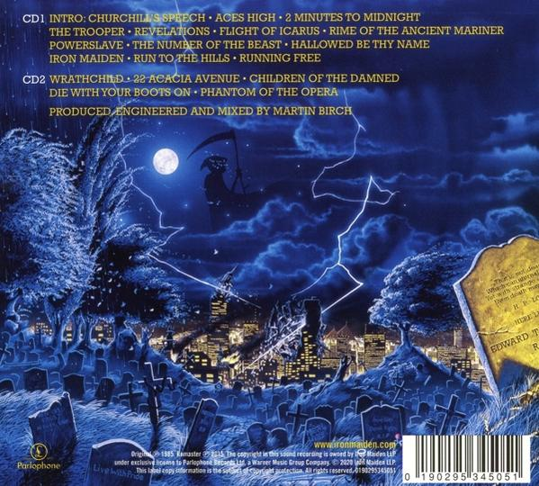 Albumcover mit Friedhofsszene, Vollmond und Band-Songtiteln.