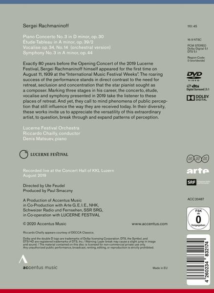 Rückseite einer DVD-Hülle mit Text. Text über ein Konzert mit Logos im Hintergrund, schwarzer Hintergrund.