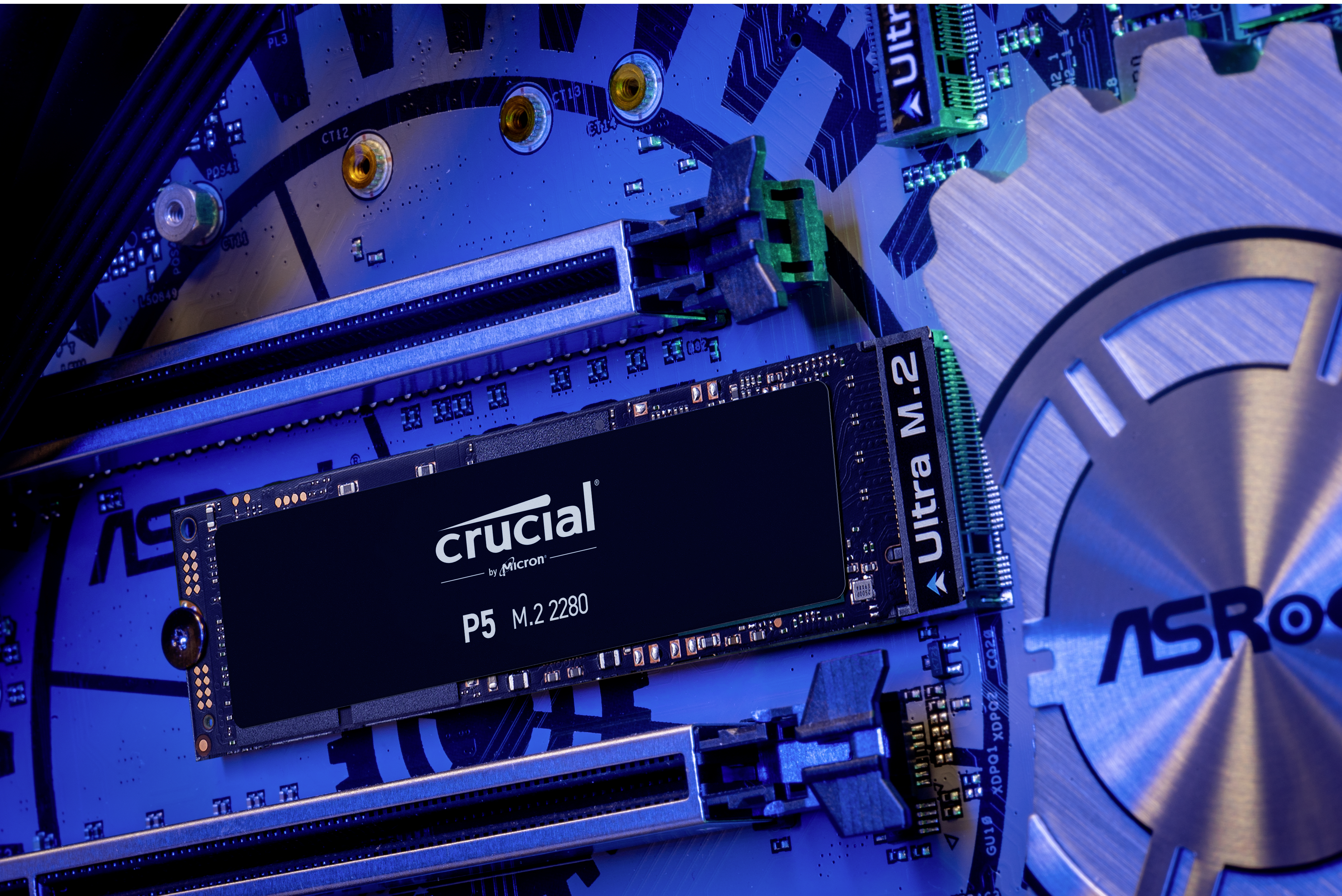 CRUCIAL P5 Festplatte, 1 TB via PCIe, SSD intern M.2