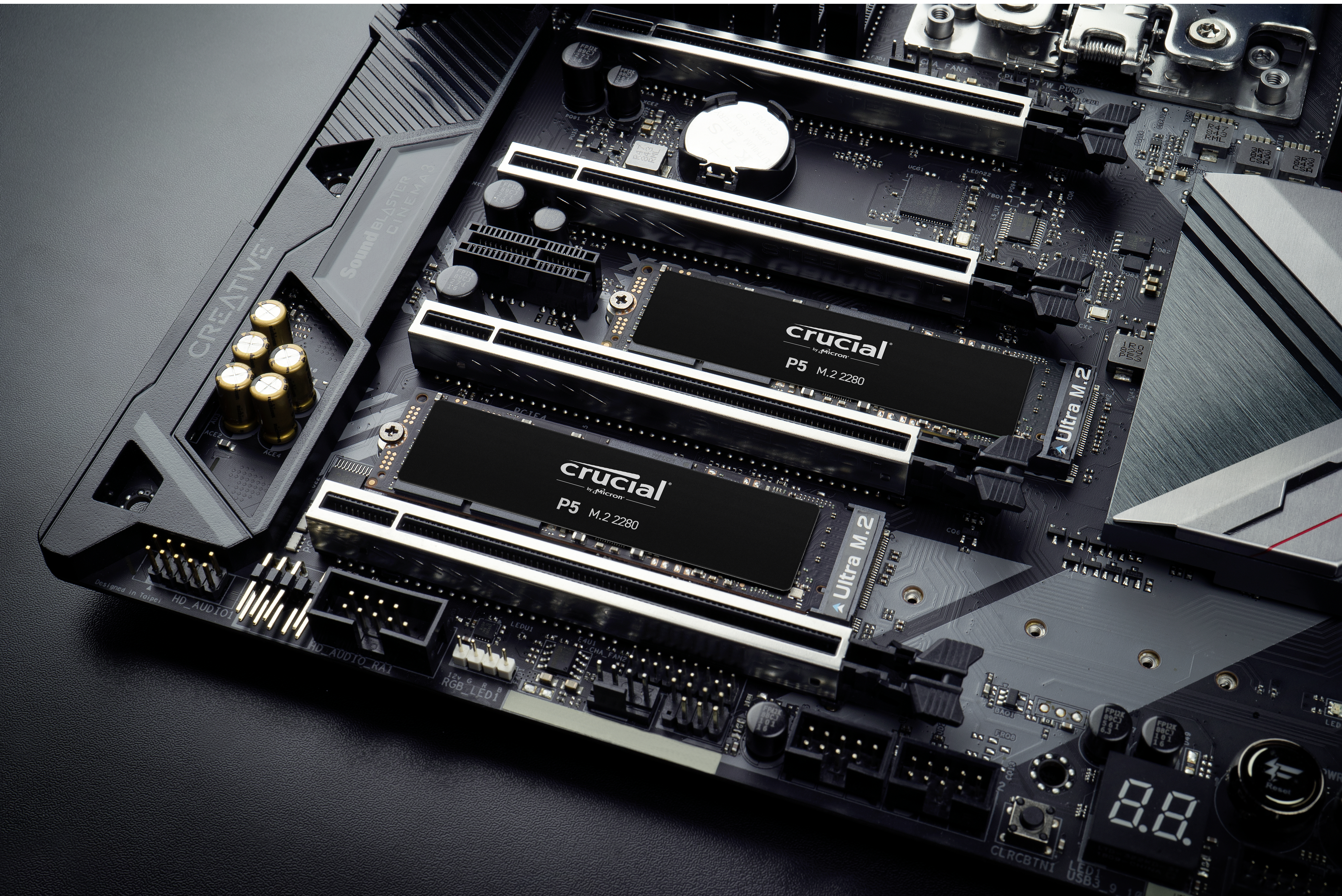 CRUCIAL P5 Festplatte, 1 TB SSD M.2 via PCIe, intern