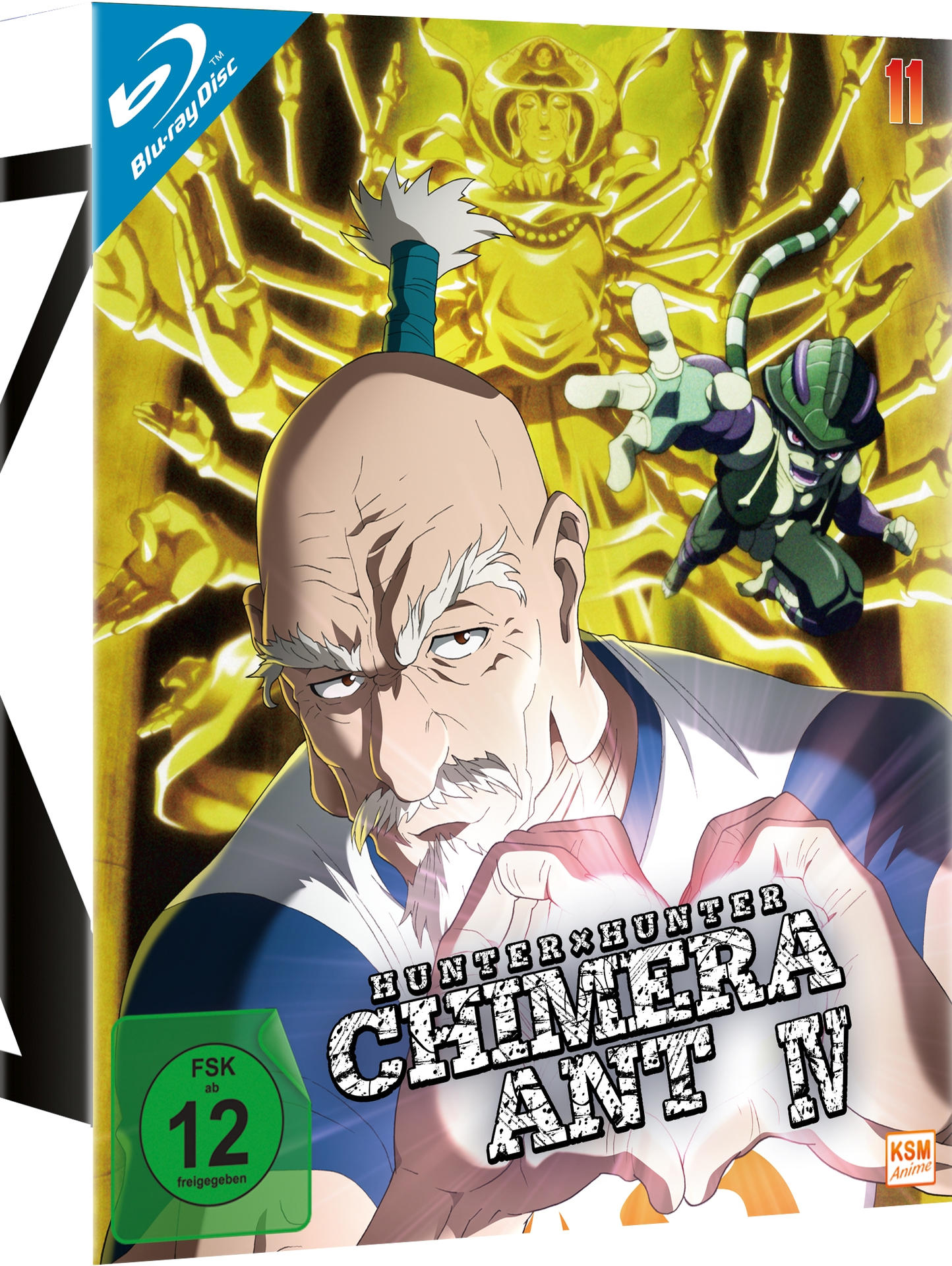 Anime Blu-ray-Hülle, mit Charakterkunst und Text 'HUNTER X HUNTER'.