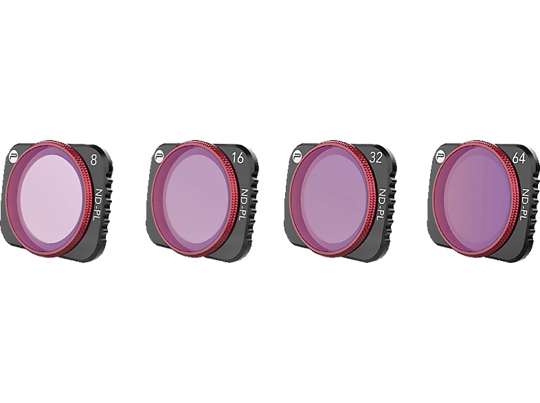 4er PGYTECH Drohnenzubehör Filter Schwarz/Rot für DJI ND-PL Mavic Air Set Pro 2