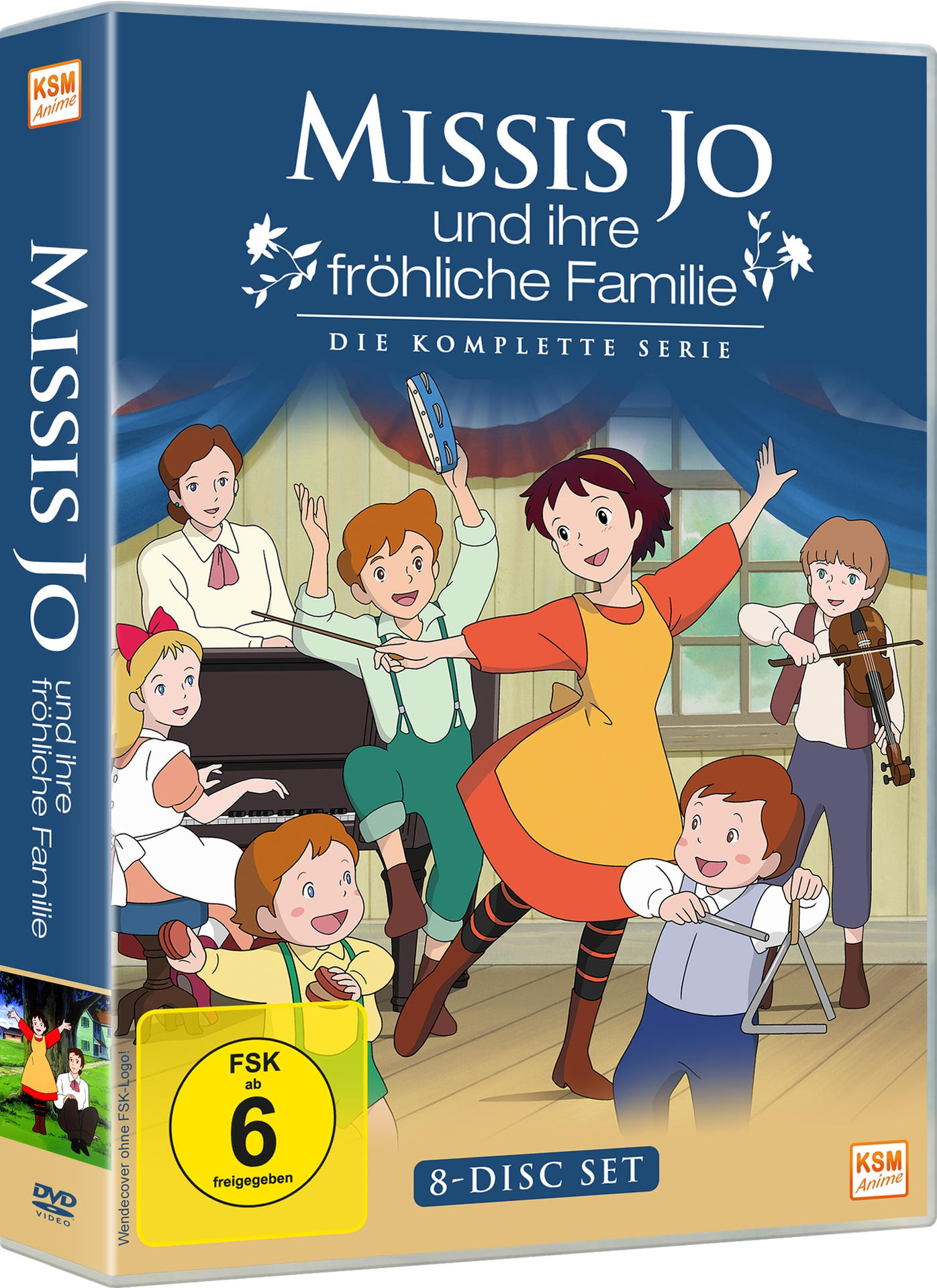 DVD-Boxset, Cartoonfiguren auf dem Cover, Titel: Missis Jo und ihre fröhliche Familie.