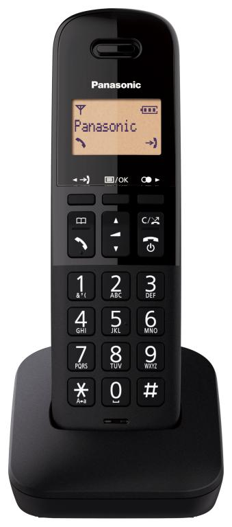 Teléfono - Panasonic KX-TGB610SPB, Bloqueo de llamadas, 50 contactos, Resistente a golpes, Negro