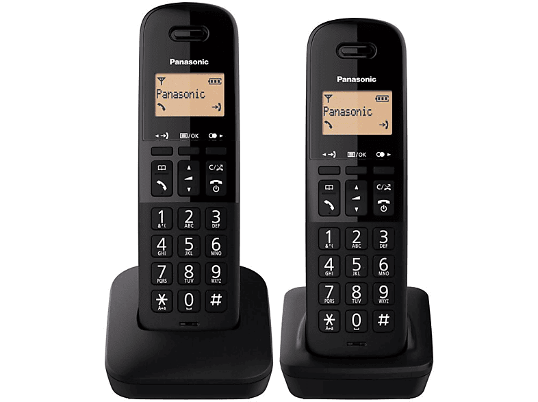 Teléfono  Panasonic KX-TGB612, 2 Terminales, Bloqueo de llamadas, 50  contactos, Resistente a golpes, Negro