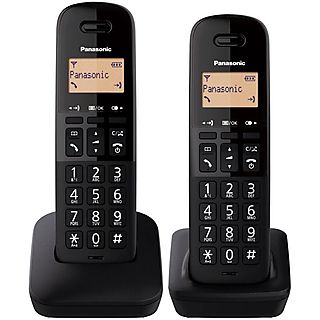 Teléfono - Panasonic KX-TGB612, 2 Terminales, Bloqueo de llamadas, 50 contactos, Resistente a golpes, Negro