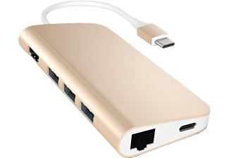 SATECHI ST-TCMAG - USB-C Multiport Hub (Gold/Weiss)