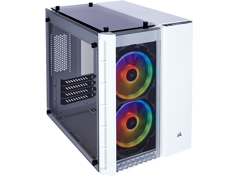 Chasis PC - Corsair Crystal Series 280X RGB, USB 3.0, Cristal Templado, Blanco