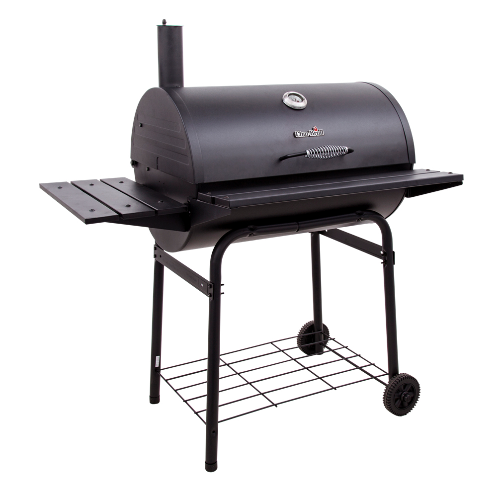 Barbacoa Charbroil Barrel big o leña ajustable 3 alturas asa cromada