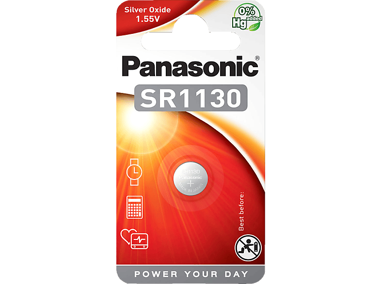 PANASONIC SR 1130 EL SR1130 Knopfzelle, Silber-Oxid, 1.55 Volt, 82 mAh | Kamera Batterien