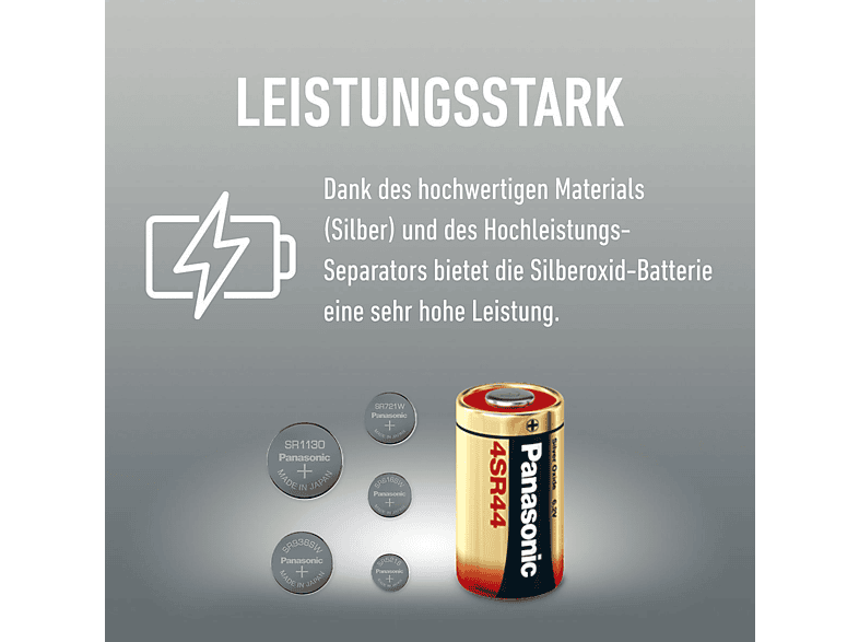 Thumbnail - PANASONIC SR 626 SR626 Knopfzelle, Silber-Oxid, 1.55 Volt, 28 mAh